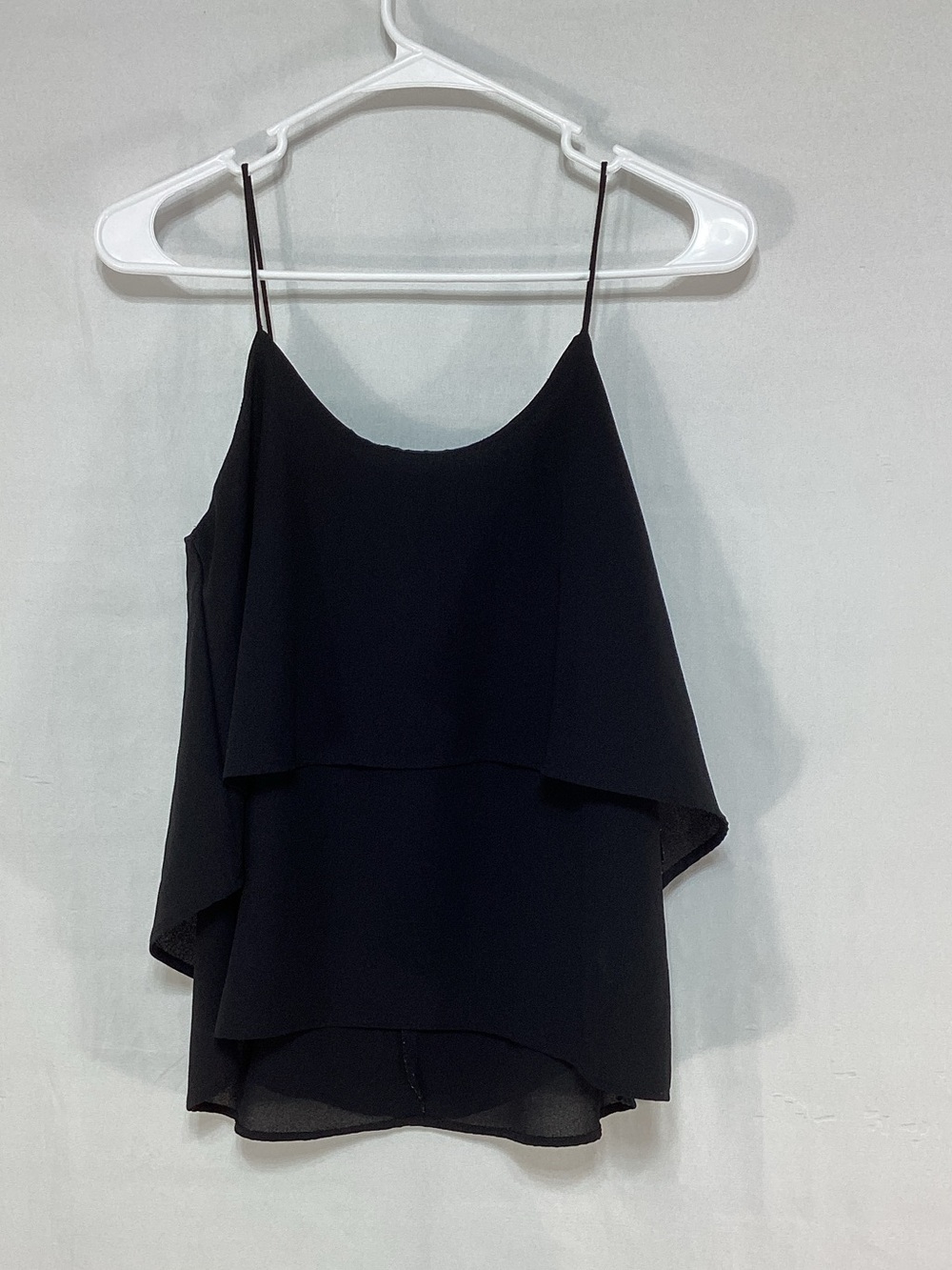 Paper Crane small Black Layered Spaghetti Strap Cami